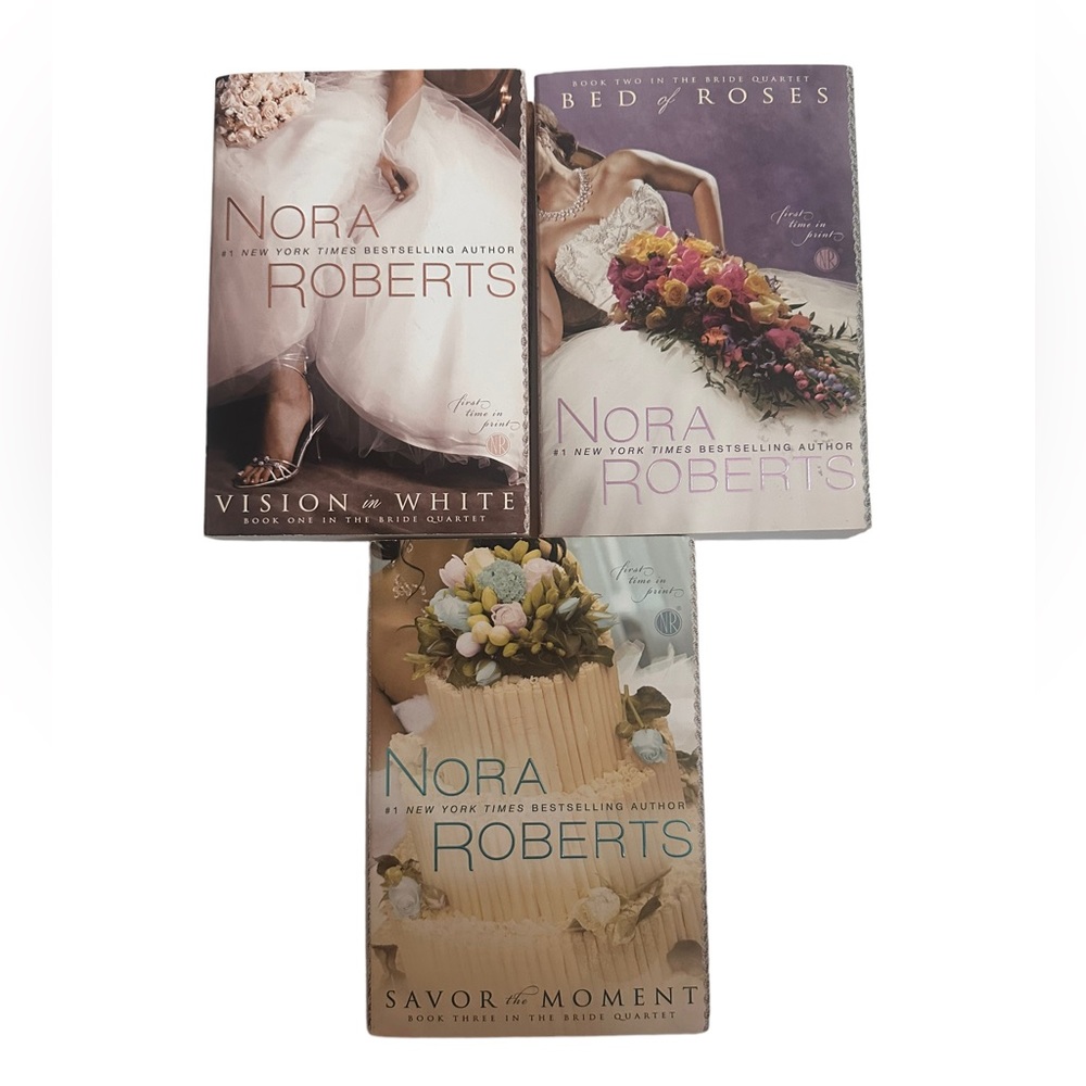 Nora Roberts Bride Quartet 3 Book Series Lot